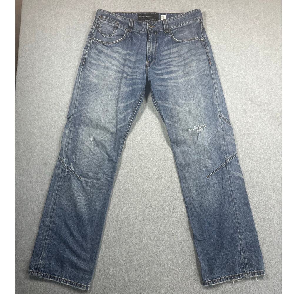 Rocawear Vintage Y2K Wide Leg Jeans Men’s Size 36 Blue Baggy Denim Classic Fit